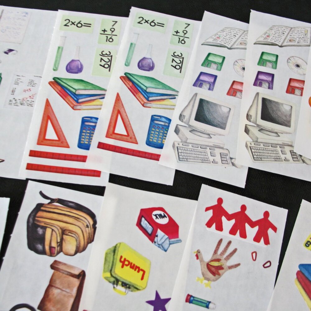 Lot of Stickers, Studio, Block, School, Rollerblades, Bicycle. - Picture 4 of 10